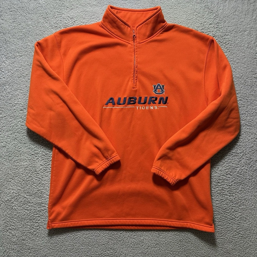Vintage Pro Edge Auburn AU Tigers Men's 1/4 Zip‎ Logo Orange Pullover XL